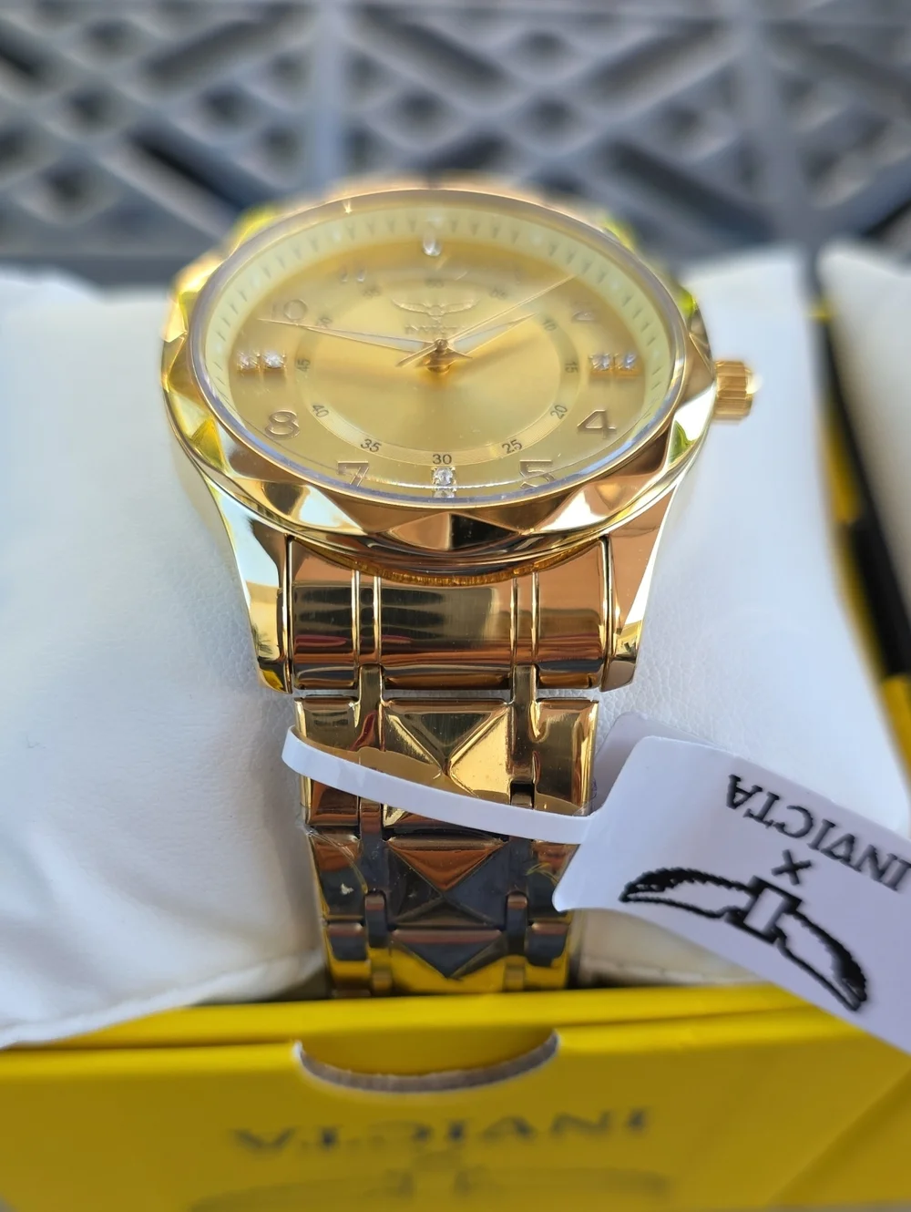 743. Pair Of Invicta Men's Gold and Silver/Aqua Watch Set